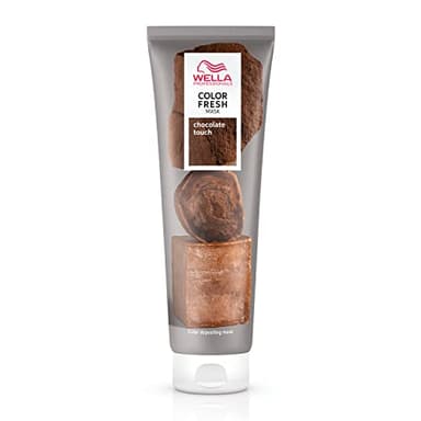 Wella Professionals Color Fresh Mask | Chocolate Touch | Natural Shade | Hair Color-Depositing Mask | Vegan Formula with Avocado Oil | Zero Damage | Silicone Free | 5 Fl Oz
