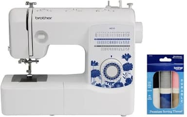 Brother MZ53 53-Stitch Sewing Machine, Premium Sewing Thread 6-Pack Included