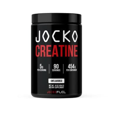 Jocko Fuel Creatine Monohydrate Powder - Creatine for Men & Women, Supplement for Athletic Performance & Muscle Health, 90 Servings 16 oz (Unflavored) (16 OZ JAR)
