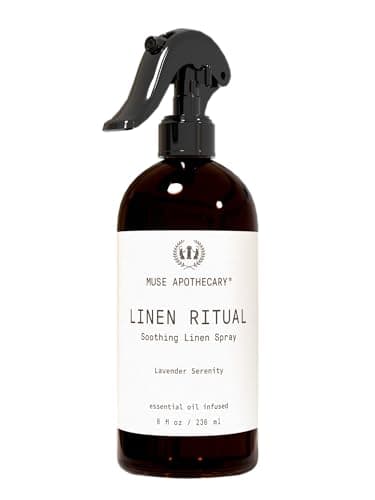 Muse Apothecary Linen Ritual - Aromatic, Soothing, and Relaxing Linen Spray for Bedding, Laundry and Fabric Spray Freshener - Infused with Aromatherapy Essential Oils - Lavender Serenity
