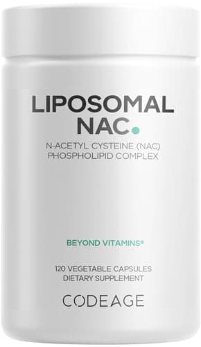 Codeage Liposomal NAC Supplement - N-Acetyl L-Cysteine Amino Acid - 2 Month Supply - Free-Form NAC - Phospholipid Complex - Vegan, Non-GMO, Gluten-Free, Dairy-Free - 120 Capsules