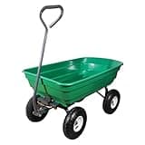 AAIN 600 Lbs Poly Garden Dump Cart,Camping Beach Wagon with 180° Rotating Handle and 10"Pneumatic Tires,Practical Heavy Duty Yard carts and Wagons,Quick Release Utility Wheel Barrow Trolley,Green A078