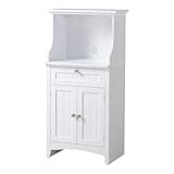 American Furniture Classics 25503 OS Home and Office Microwave/Coffee Maker Utility Cabinet with Drawer, Small, White, 1 Cabinet
