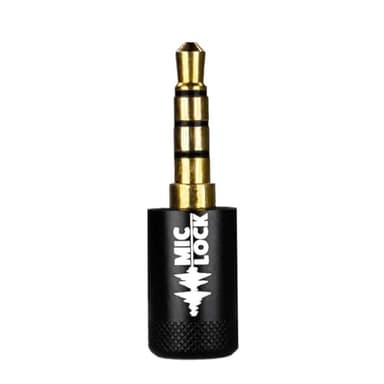 Mic-Lock Mini 3.5mm for Headphone Port - Microphone Audio and Data Security - Privacy Protector for Laptops, Smartphones, Tablets, and Computers (Black, Single Pack)