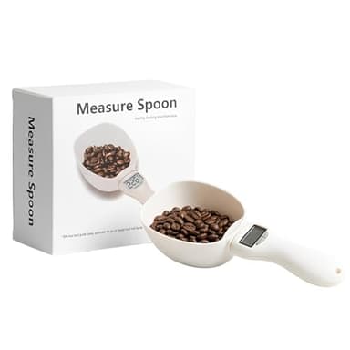Electronic Measuring Spoon, Digital Measuring Spoon Scale, High Precision Food Scale with LCD Display, ABS Kitchen Measuring Spoon for Grams, Ounces, ml & Cups