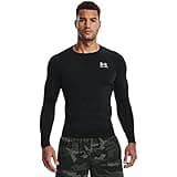 Under Armour Men's Armour HeatGear Compression Long-Sleeve T-Shirt , Black (001)/White, Large