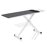 Reliable 320LB Home Ironing Board - Made in Italy 2-in-1 Home Ironing Table with Large 55 Inch Pressing Surface (Extended), Iron Board Made with Heavy-Duty Tube Frame Construction, Strong Iron Rest