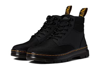 Dr. Martens, Unisex Rakim 6 Tie Boot, Black Extra Tough 50/50+Ajax, 10 US Women/9 US Men