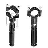 YWLUWEI Universal Foot Pegs Non-sliding Footrest Motorcycle Bicycle Folding Foot Pegs 90 Degree Foldable Electric Motorbike Passenger Footrests Rearsets Rear Set Footpegs Foot Rest Pedals (Black)