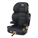 Chicco KidFit ClearTex Plus 2-in-1 Belt-Positioning Booster Car Seat, Backless and High Back Booster Seat, for Children Aged 4 Years and up and 40-100 lbs. | Obsidian/Black
