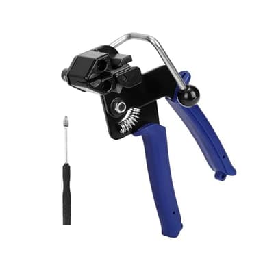 Metal Zip Ties Cutter Stainless Steel Cable Tie Gun One hand type for Self-Locking Stainless Steel Cable Ties Heavy Duty Tensioning Cutting Tool with Free Zip Tie Release Tool