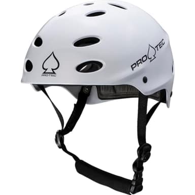 Pro-Tec Ace Water Wakeboarding Helmet, Ideal for Wakeboarding, Kayaking, Whitewater Rafting or Kite Surfing, – Large – White Gloss