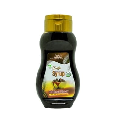 USDA Organic Date Syrup, 100% Natural Sweetener, No Added Sugar, Original Flavor, 400g – Kosher Certified, Vegan & Kid-Friendly
