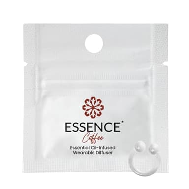 Essence Wearable Aromatherapy Nasal Diffuser – Coffee Essential Oil Nose Ring Silicone Inhaler for Stress & Mood Support - Made in USA & Travel-Friendly