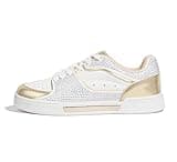 LUCKY STEP Women's Rhinestone Sneakers Sparkly Bling Glitter Wedding Tennis Shoes Fashion Casual Walking Comfortable Shiny Footwear(Gold,8.5)