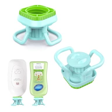 Flip Bottle Emptying Kit - 2 Pack Bottle Emptying Caps Fits Most Plastic Bottles, Lotion Bottles Caps to Get The Last Drop of Shampoos, Lotions, BPA-Free & Food-Grade, No More Wastes, 2 Caps 28mm