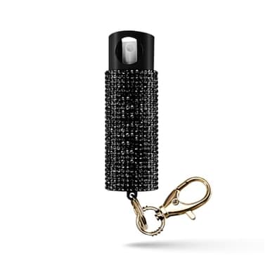 Guard Dog Security Bling it On Pepper Spray Keychain with Safety Twist Top Mini and Easy Carry Lightweight and Fashionable Maximum Police Strength OC Spray 16 Feet Range