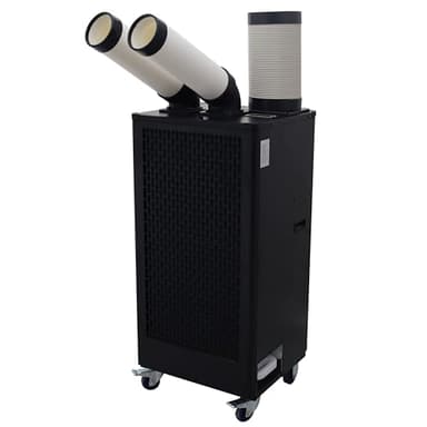 TECHTONGDA 12000 BTU Industrial Spot Cooler, Portable Air Conditioner with 1 Column Outlet, 550m³/h Airflow, 110V Outdoor Mobile Commercial Cooling Unit for Factory Warehouse Workshop