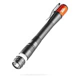 NEBO Inspector 500+ Pen Light, 500 Lumen LED Rechargeable Pocket Size Pen Flashlight with Steel Pocket Clip, USB Charging Cable, IPX7 Waterproof, and Magnetic Base, Gunmetal Gray