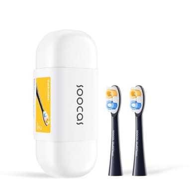 Soocas Multiclean Classic Clean Electric Toothbrush Replacement Heads, Compatible with Both NEOS II and NEOS II Ultra, 2 Brush Heads, Dark Violet