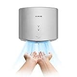 AIKE Air Wiper Compact Hand Dryer 110V 1400W Silver (with 2 Pin Plug) Model AK2630