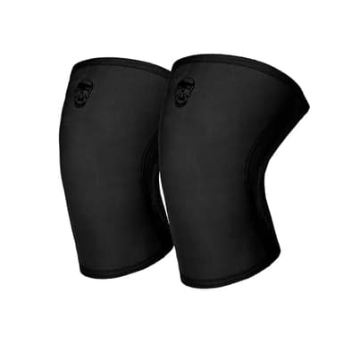 Gymreapers 5MM Knee Sleeves for Weightlifting, Squats, Powerlifting, and Functional Training – Compression Knee Support for Men & Women – Joint Protection & Recovery – Pair (Black/Black, Medium)
