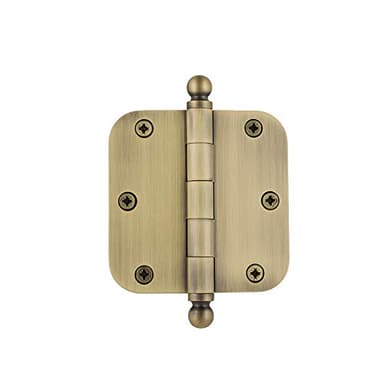 Nostalgic Warehouse Ball-Tip Residential Door Hinge with Radius Corner