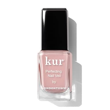 LONDONTOWN Perfecting Nail Veil, Sheer, Buildable Nail Tint Plus Nail Strengthener, Hydrates & Conditions Nails, #4 Dusty Rose Tint, 0.4 Fl Oz