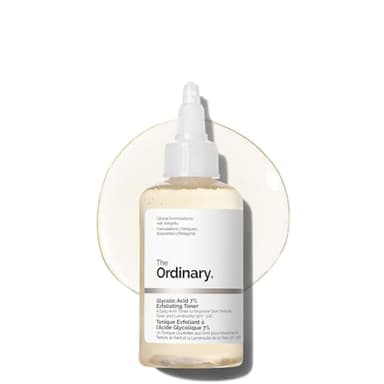 The Ordinary Glycolic Acid 7% Exfoliating Toner, Brightening and Smoothing Daily Toner for More Even-Looking Skin Tone, 3.4 Fl Oz