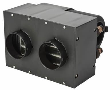 JEGS Auxiliary UTV Heater 12 Volt Assembly - 260 CFM Airflow - 28,000 BTU of Heat - Compact Design, Mountable Switch, Dual Front Vents, 3-Speed Fan - 12 Volt Heater for UTV, Truck, Van and Car