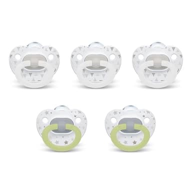 NUK Orthodontic Pacifiers, 6-18 Months, 5 Pack, Timeless Collection, Amazon Exclusive