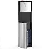 SOOPYK Self Cleaning Bottom Loading Water Cooler Dispenser for 5 Gallon Bottles 3 Temperatures, Child Safety Lock, LED Display with Empty Bottle Alert, Stainless Steel