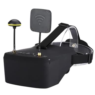 EV800D FPV Goggles with DVR - 5.8G 40CH 5 Inch Screen Build in Antenna Battery for Analog FPV Camera and Transmitter FPV Drone RC Car Airplane Hobby