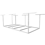 FLEXIMOUNTS 4x8 Overhead Garage Storage Rack without Decking, Garage Storage Organization System, Heavy Duty Metal Ceiling Storage Racks, 600lbs Weight Capacity, White