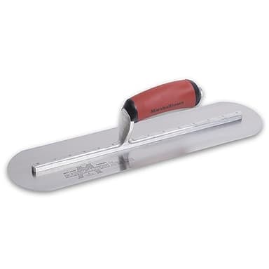 MARSHALLTOWN Fully Rounded Concrete Finishing Trowel, High Carbon Steel Blade, DuraSoft Handle, 16 x 4, Made in the USA, MXS66FRD