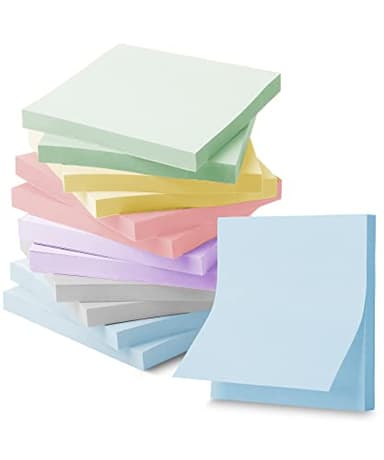 Mr. Pen- Bulk Sticky Notes, 3”x3”, 12 Pads, Colorful, Morandi Colors Self-Stick Aesthetic, Stocky Notes for Bible Journaling