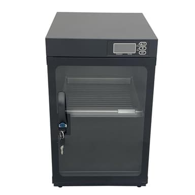 INTBUYING Camera Dry Cabinet 30L Electronic Dry Cabinet for Camera Lens Storage with Lock 2 Layers Intelligent Temperature Humidity LED Screen Noiseless