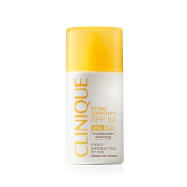Clinique SPF 50 Mineral Sunscreen Fluid For Face | Zinc Oxide Sunscreen | Safe for Sensitive Skin, 1 Fl Oz