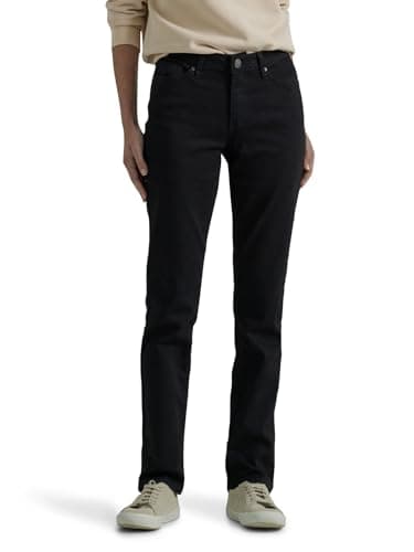 Lee Women's Legendary Mid Rise Straight Leg Jean Black 12