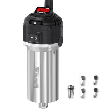 NymoLabs 710W CNC Router Spindle Motor with Speed Display, 6-Speed Adjustable (7000–30000 RPM), 65mm Diameter, 1/4" ER11 Collet, Compatible with CNC Routers, Milling and Engraving Machines