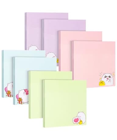 Mr. Pen- Sticky Notes, 3”x3”, 8 Pads, 400 Sheets, Cute Bear Sticky Notes, Sticky Pads Aesthetic