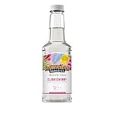 Hawaiian Shaved Ice Clear Cherry Syrup - Nut Soy Dairy & Dye Free - Flavor Fluffy & Crunchy Snow Cones - Shelf Stable - Makes 8 Servings - 16 ounces