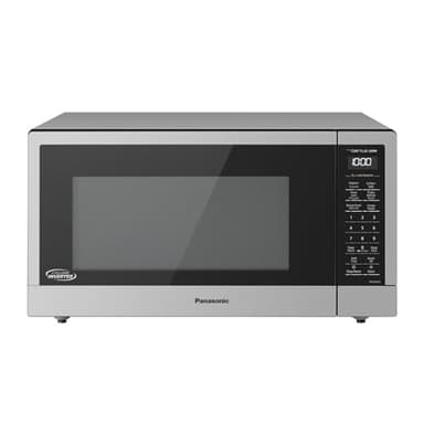 Panasonic NN-SN76LS 1.6 cu.ft Cyclonic Inverter Countertop Microwave Oven 1250Watt Power with Genius Sensor Cooking, 19.44"D x 21.88"W x 11.94"H, Stainless Steel