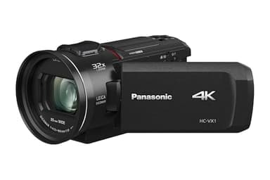 Panasonic PANASONIC HC-VX1 4K Camcorder, 24X LEICA DICOMAR Lens, 1/2.5" BSI Sensor, Three O.I.S. Stabilizer Systems, HDR Mode, Wireless Multi-Camera Capture (USA Black)