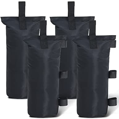 ABCCANOPY Canopy Weights Set of 4-120LBS Sand Bags for Pop up Tent, Weight Bags for Outdoor Gazebo, Trampoline, Pergola, Black (Without Sand)