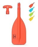 OCEANBROAD Telescoping Emergency Paddle 21''-42'' Collapsible Paddles Aluminium Shaft for Kayaing Boating Canoeing River Tubing, Orange, 1 Paddle