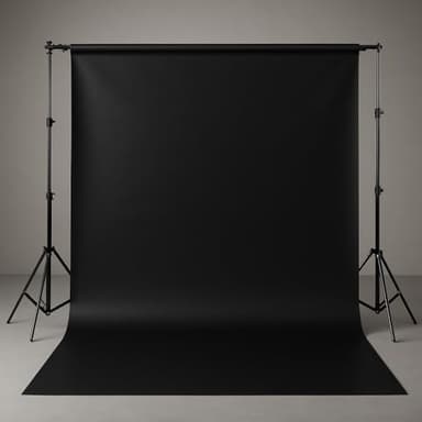 Backdrop Express Black Vinyl Backdrop – Seamless Matte Photography Background for Portraits, Product Photography, Food Styling & Video – Heavy-Duty, 8ft(w) x 10ft(h) - Professional-Quality