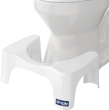 Squatty Potty Simple Curve Bathroom Toilet Stool 7" White