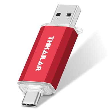 THKAILAR 2TB USB C Flash Drive, 120MB/s High Speed Thumb Drive, Dual Connector USB 3.0 & Type C Memory Stick Compatible with iPhone 16/15/Plus/Pro Max,MacBook,iPad, Android,PC