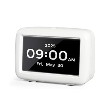 PILSAMAS Talking Clock for Seniors with 8 Medication Pill Reminders, Big Digit, 12 Custom Event Alerts, 5 Aalrams & Auto DST, Bedside & Desk Alarm Clock for Blind, Visually Impaired, Elderly, Dementia